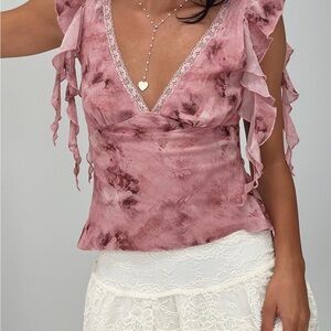 Princess Polly Miztry Top Pink (Size 6)